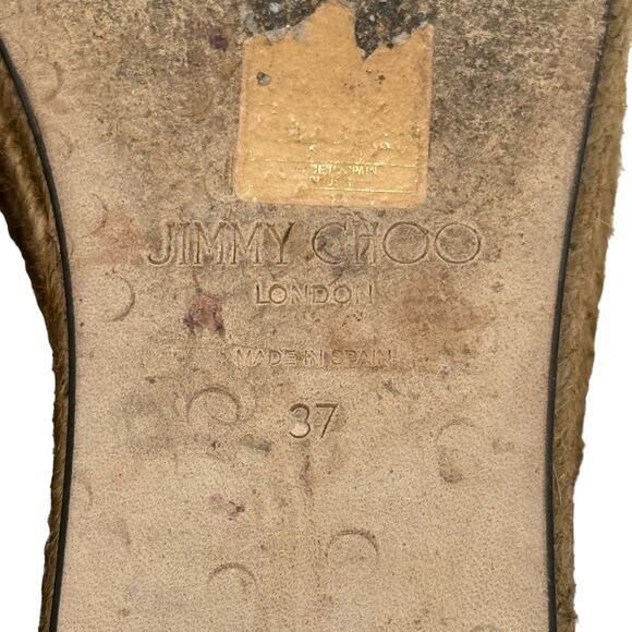 Jimmy Choo Mirabelle Crystal Embellished Wedges Sandals EU 37 - Picture 9 of 9